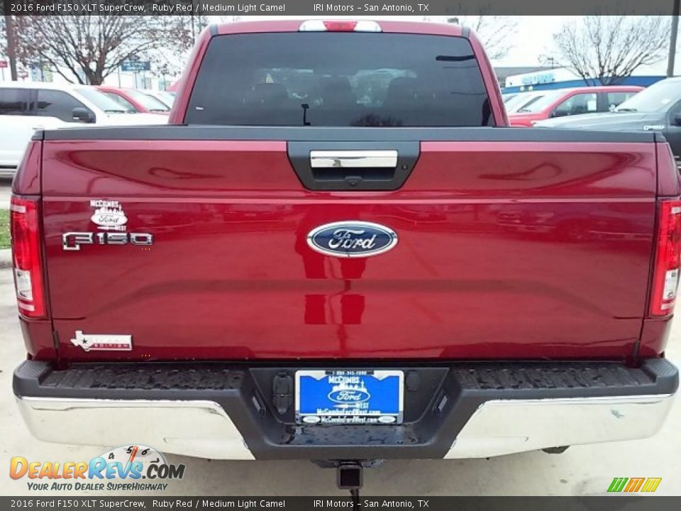 2016 Ford F150 XLT SuperCrew Ruby Red / Medium Light Camel Photo #14