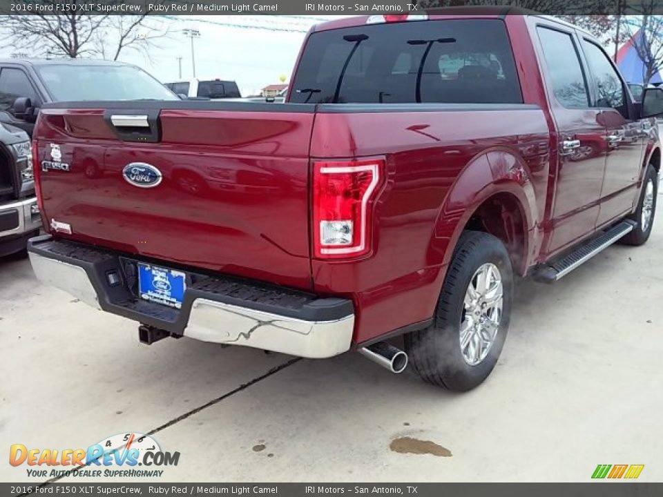 2016 Ford F150 XLT SuperCrew Ruby Red / Medium Light Camel Photo #16