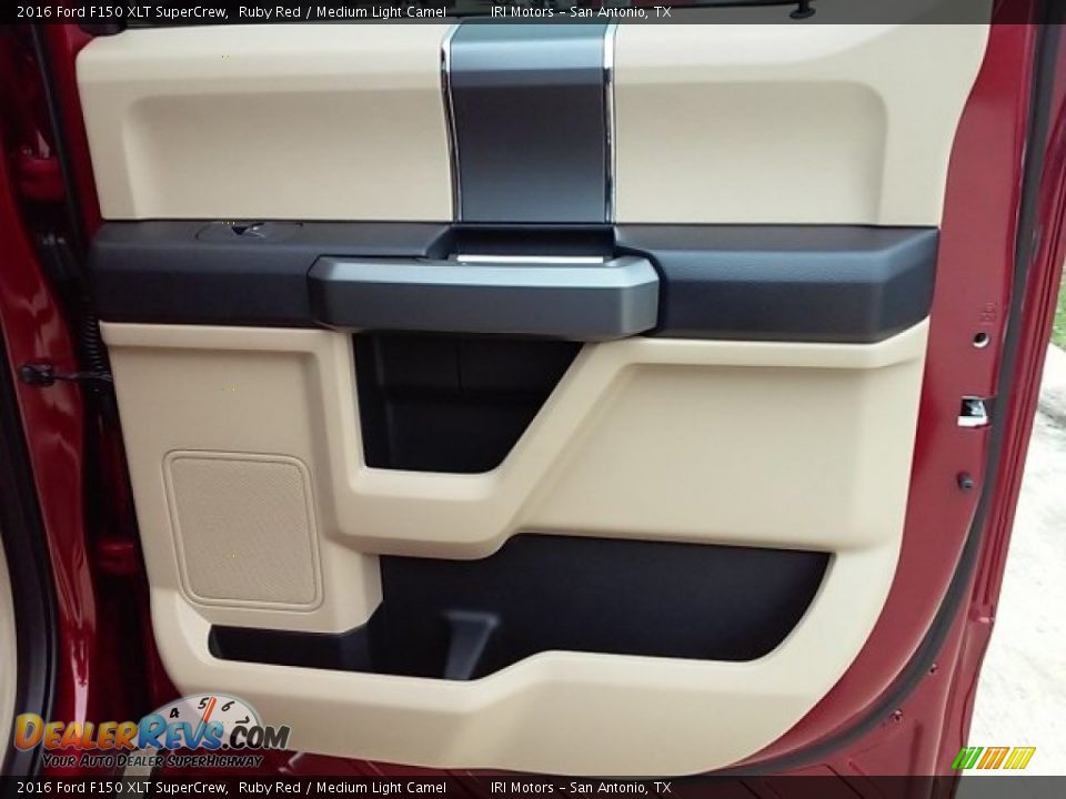 2016 Ford F150 XLT SuperCrew Ruby Red / Medium Light Camel Photo #19