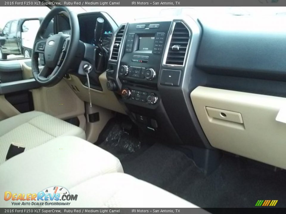 2016 Ford F150 XLT SuperCrew Ruby Red / Medium Light Camel Photo #22