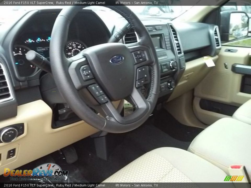 2016 Ford F150 XLT SuperCrew Ruby Red / Medium Light Camel Photo #27
