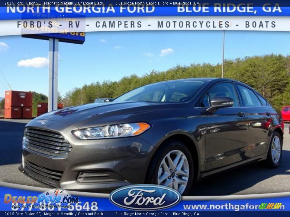 2016 Ford Fusion SE Magnetic Metallic / Charcoal Black Photo #1