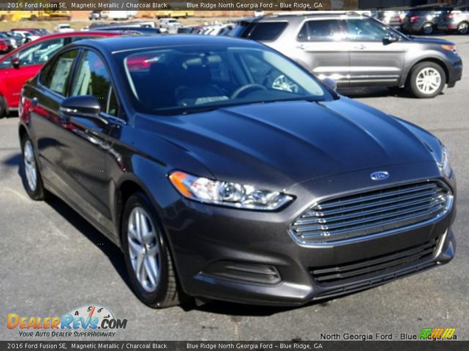 2016 Ford Fusion SE Magnetic Metallic / Charcoal Black Photo #7