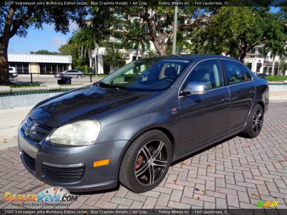 2007 Volkswagen Jetta Wolfsburg Edition Sedan Blue Graphite Metallic / Art Gray Photo #1