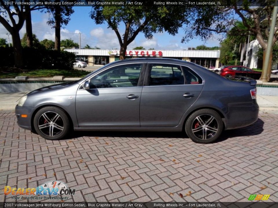 2007 Volkswagen Jetta Wolfsburg Edition Sedan Blue Graphite Metallic / Art Gray Photo #3