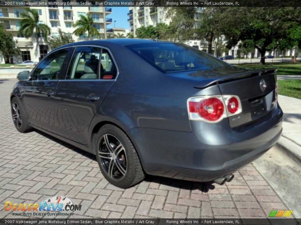 2007 Volkswagen Jetta Wolfsburg Edition Sedan Blue Graphite Metallic / Art Gray Photo #5