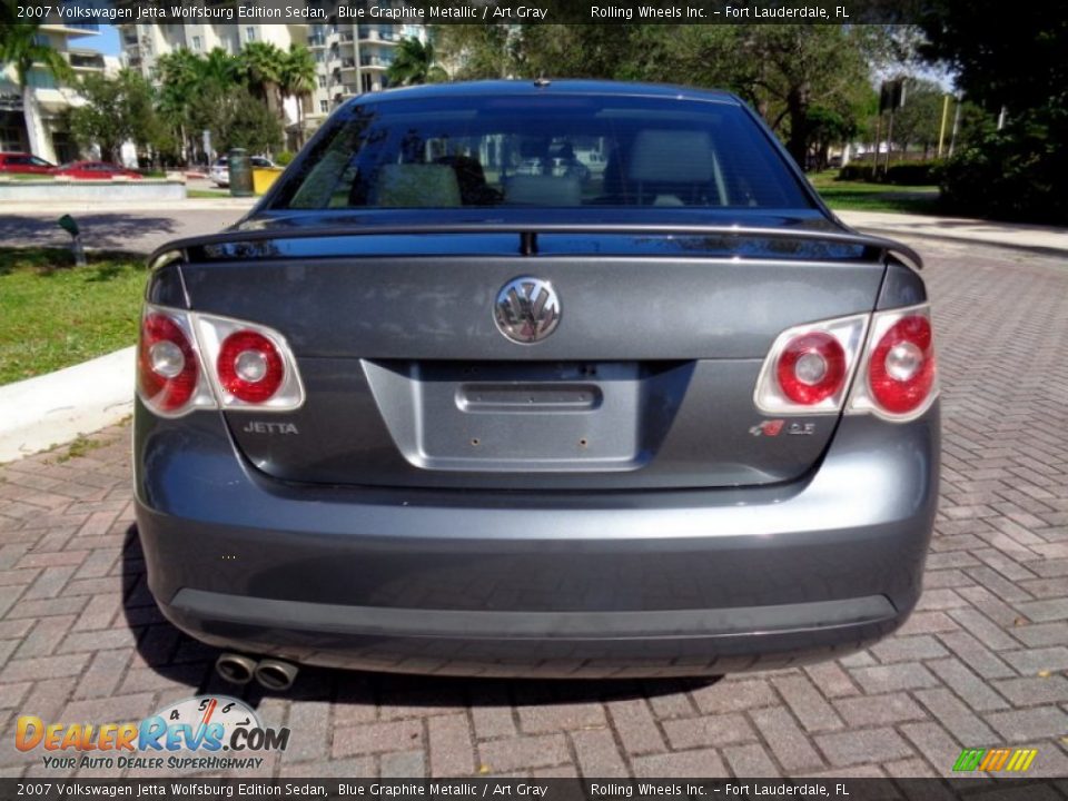 2007 Volkswagen Jetta Wolfsburg Edition Sedan Blue Graphite Metallic / Art Gray Photo #7