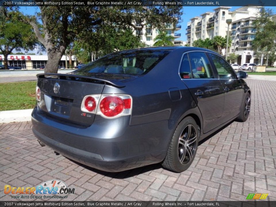 2007 Volkswagen Jetta Wolfsburg Edition Sedan Blue Graphite Metallic / Art Gray Photo #9