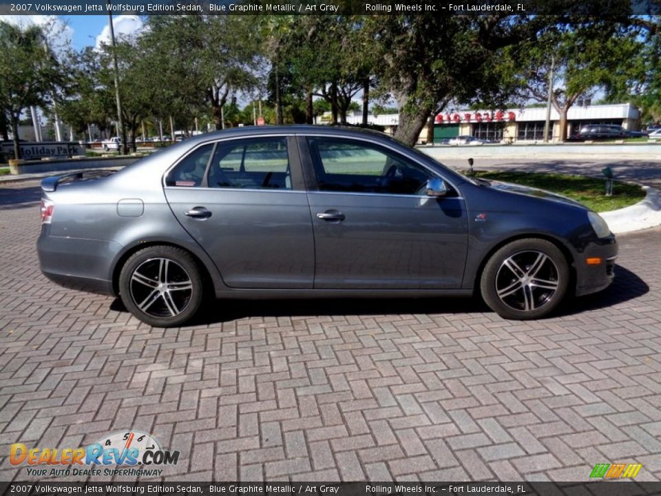 2007 Volkswagen Jetta Wolfsburg Edition Sedan Blue Graphite Metallic / Art Gray Photo #11