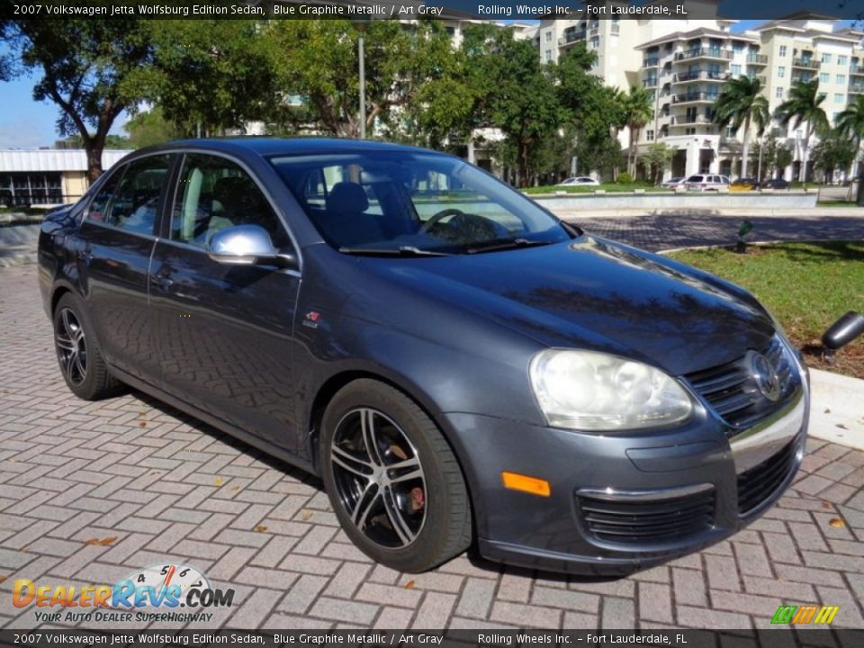 2007 Volkswagen Jetta Wolfsburg Edition Sedan Blue Graphite Metallic / Art Gray Photo #13