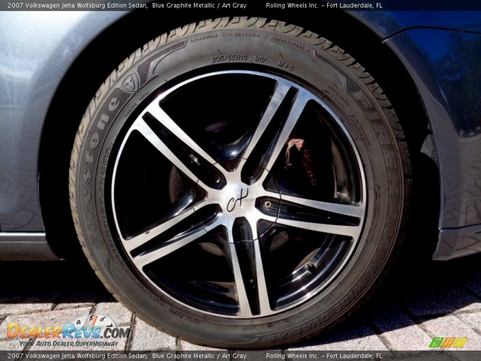 2007 Volkswagen Jetta Wolfsburg Edition Sedan Blue Graphite Metallic / Art Gray Photo #16