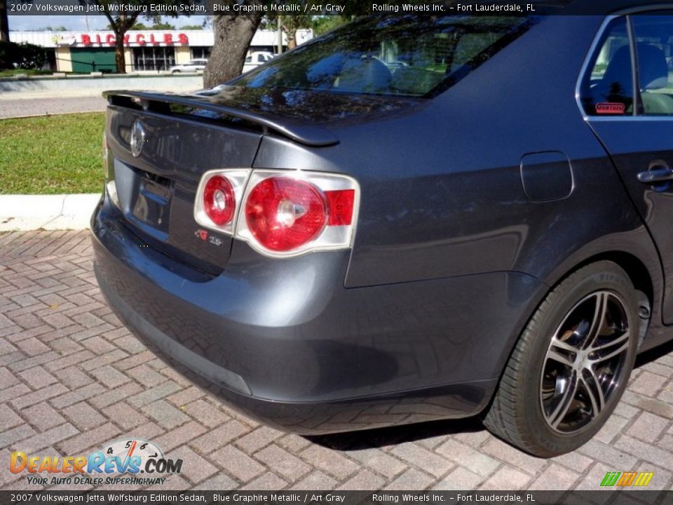 2007 Volkswagen Jetta Wolfsburg Edition Sedan Blue Graphite Metallic / Art Gray Photo #20