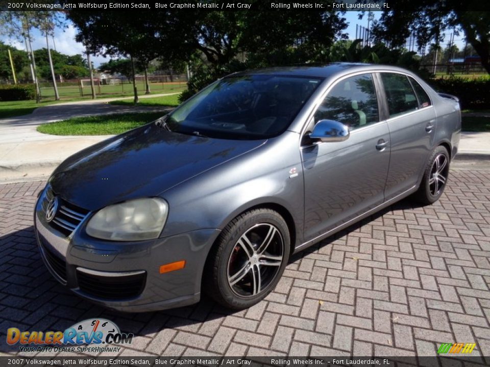 2007 Volkswagen Jetta Wolfsburg Edition Sedan Blue Graphite Metallic / Art Gray Photo #26