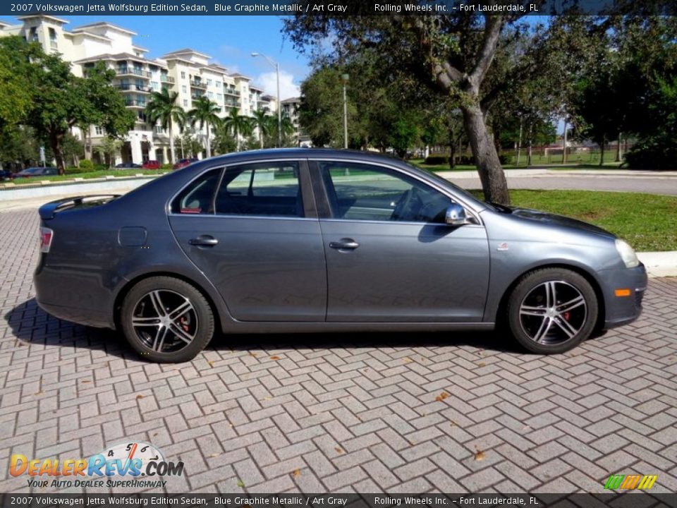 2007 Volkswagen Jetta Wolfsburg Edition Sedan Blue Graphite Metallic / Art Gray Photo #28