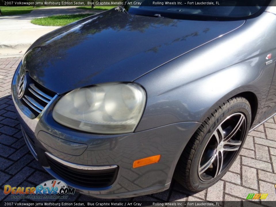 2007 Volkswagen Jetta Wolfsburg Edition Sedan Blue Graphite Metallic / Art Gray Photo #30