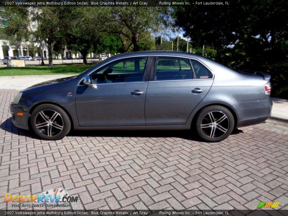 2007 Volkswagen Jetta Wolfsburg Edition Sedan Blue Graphite Metallic / Art Gray Photo #32