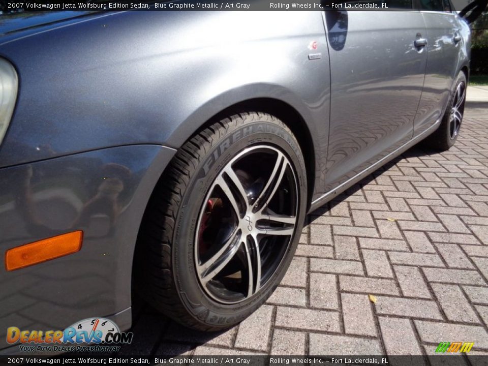 2007 Volkswagen Jetta Wolfsburg Edition Sedan Blue Graphite Metallic / Art Gray Photo #34
