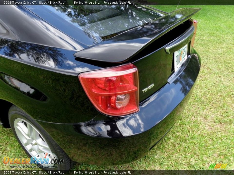 2003 Toyota Celica GT Black / Black/Red Photo #25