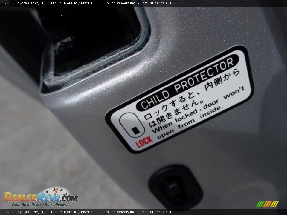 2007 Toyota Camry LE Titanium Metallic / Bisque Photo #28