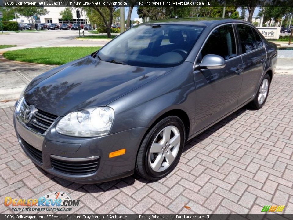 2009 Volkswagen Jetta SE Sedan Platinum Gray Metallic / Anthracite Photo #1