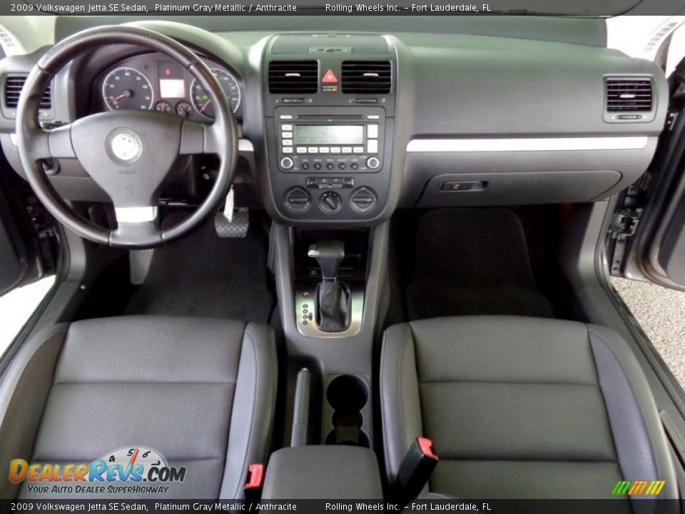 2009 Volkswagen Jetta SE Sedan Platinum Gray Metallic / Anthracite Photo #2