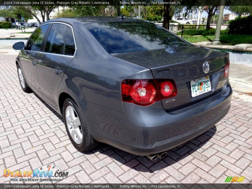 2009 Volkswagen Jetta SE Sedan Platinum Gray Metallic / Anthracite Photo #5