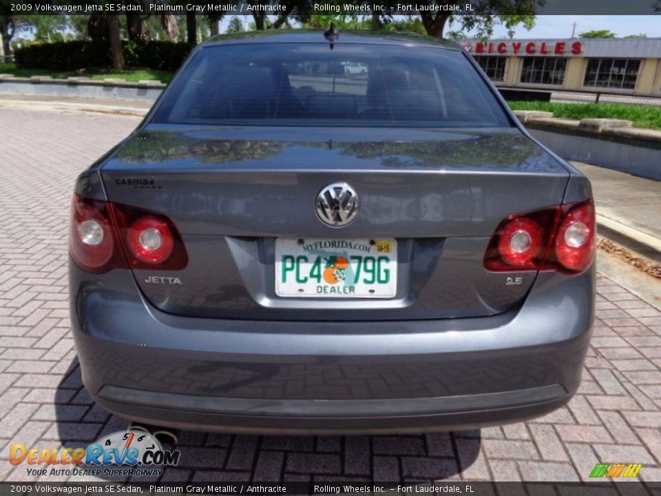 2009 Volkswagen Jetta SE Sedan Platinum Gray Metallic / Anthracite Photo #7