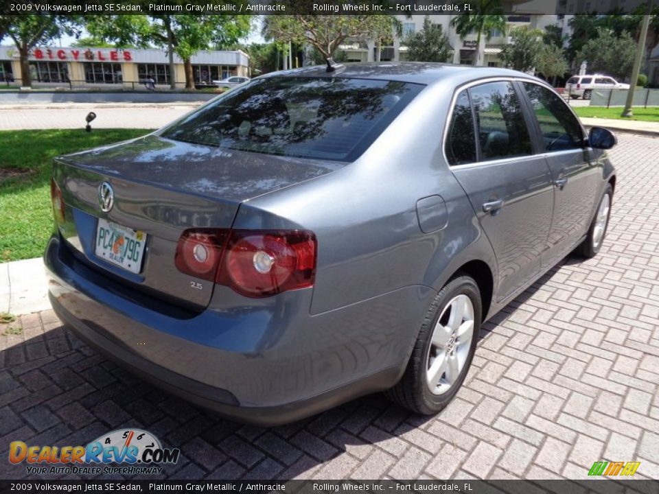 2009 Volkswagen Jetta SE Sedan Platinum Gray Metallic / Anthracite Photo #9