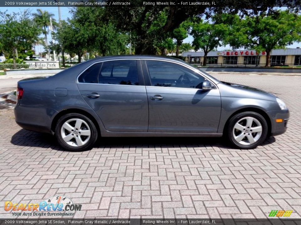 2009 Volkswagen Jetta SE Sedan Platinum Gray Metallic / Anthracite Photo #11