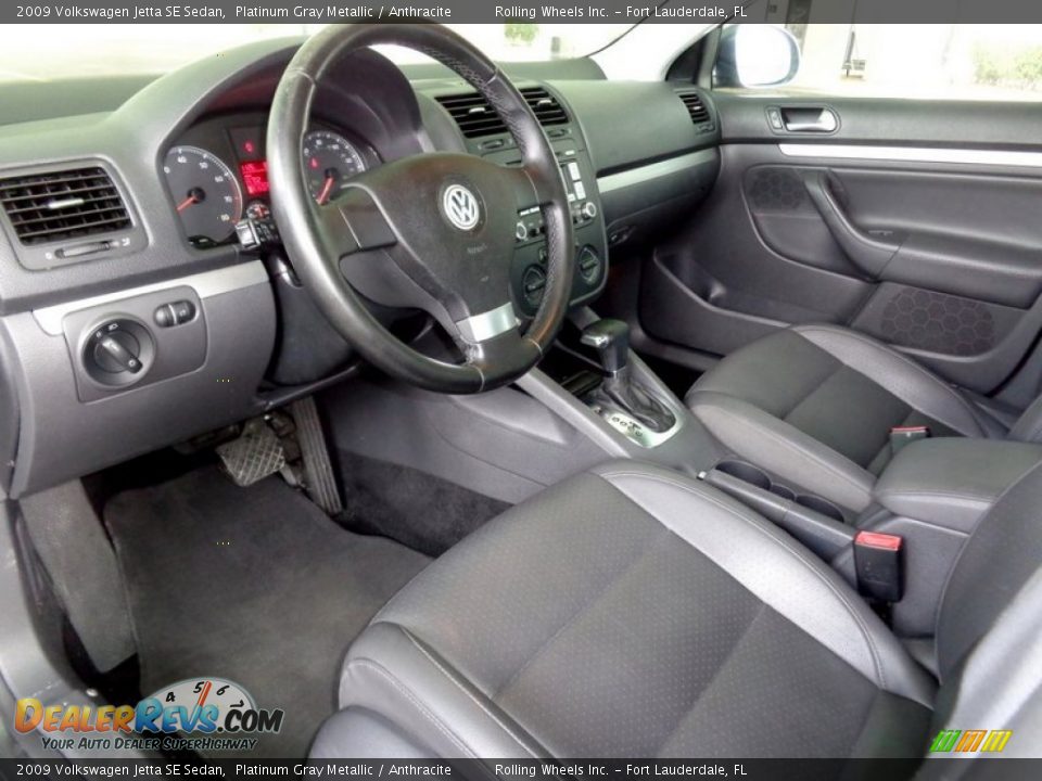 2009 Volkswagen Jetta SE Sedan Platinum Gray Metallic / Anthracite Photo #13