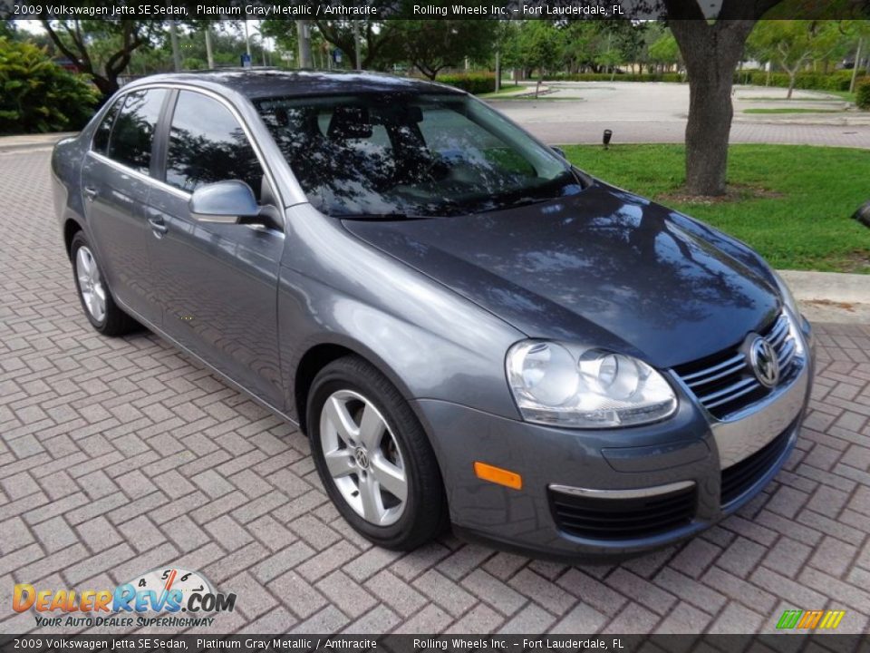 2009 Volkswagen Jetta SE Sedan Platinum Gray Metallic / Anthracite Photo #14