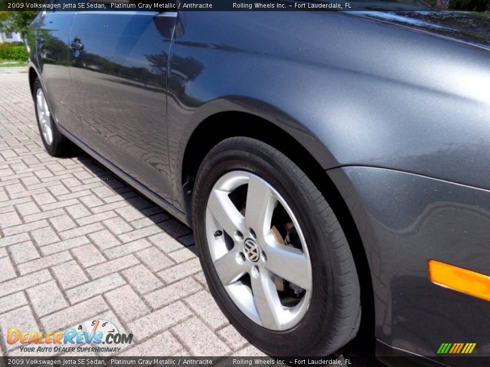2009 Volkswagen Jetta SE Sedan Platinum Gray Metallic / Anthracite Photo #19