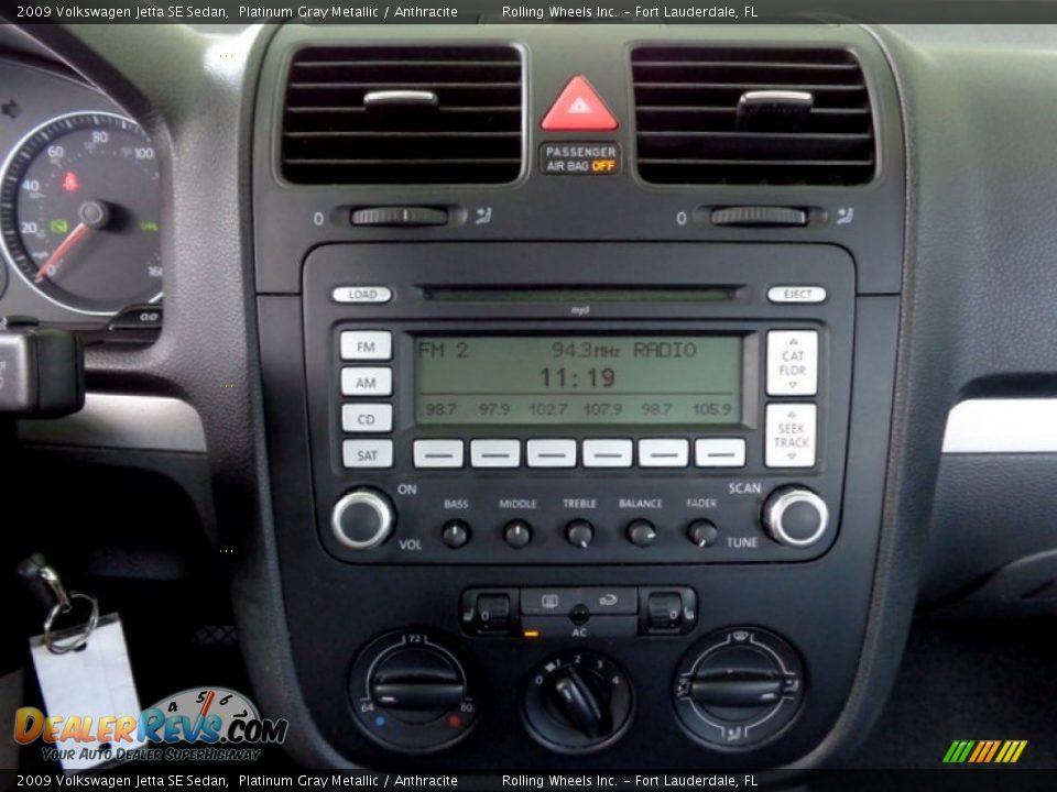 2009 Volkswagen Jetta SE Sedan Platinum Gray Metallic / Anthracite Photo #28