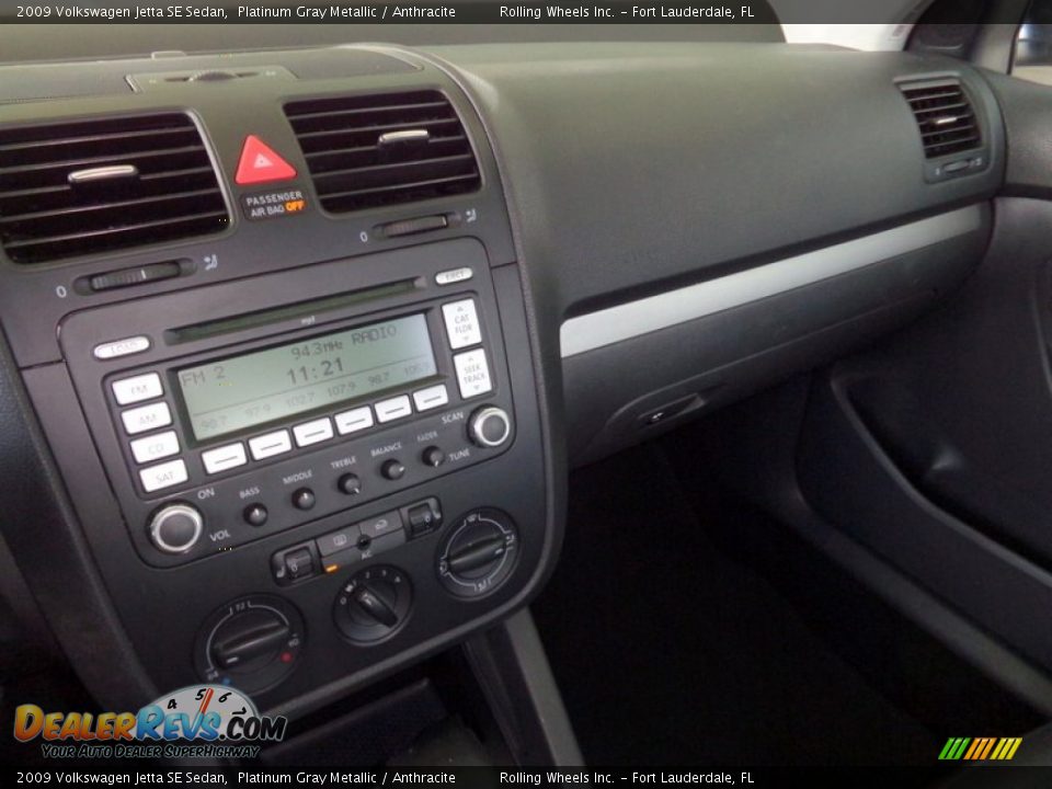 2009 Volkswagen Jetta SE Sedan Platinum Gray Metallic / Anthracite Photo #33