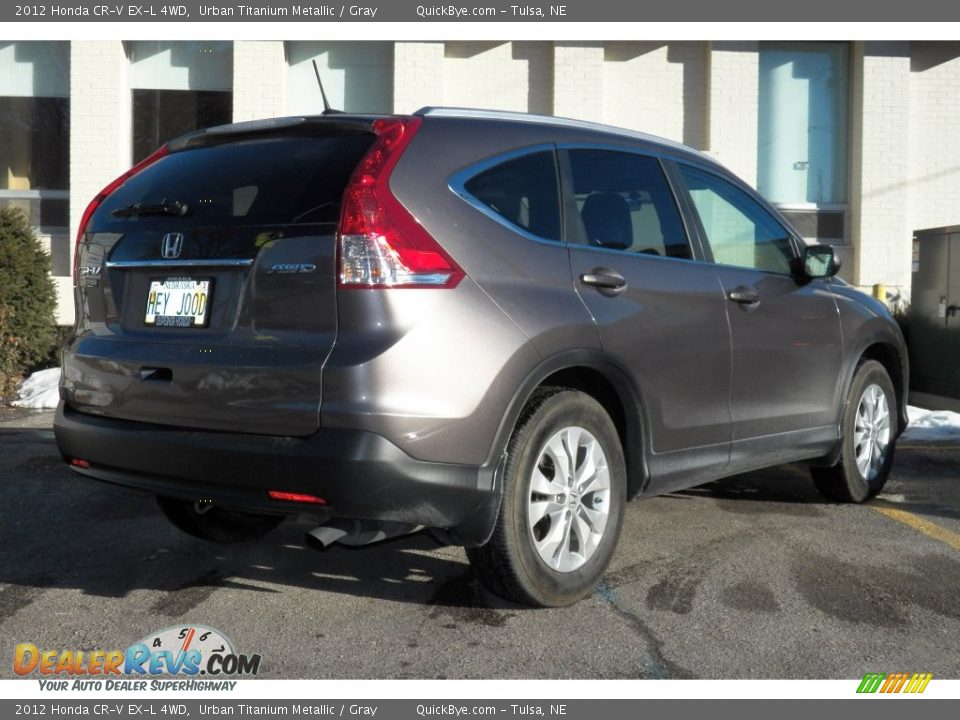 2012 Honda CR-V EX-L 4WD Urban Titanium Metallic / Gray Photo #4