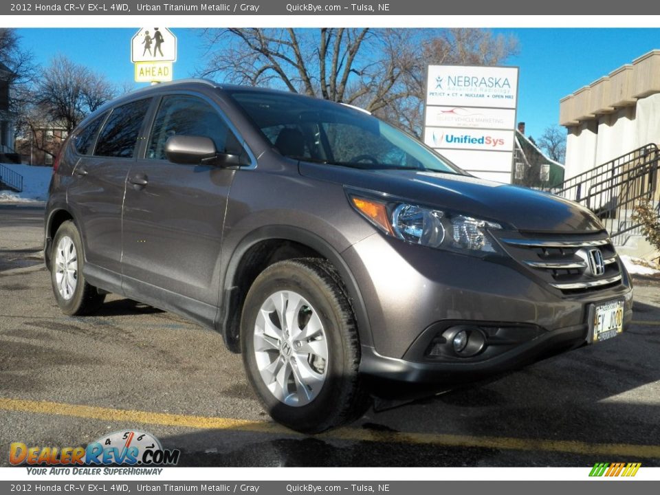 2012 Honda CR-V EX-L 4WD Urban Titanium Metallic / Gray Photo #6