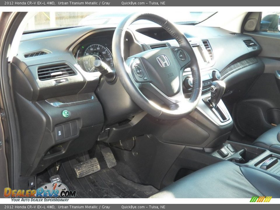 2012 Honda CR-V EX-L 4WD Urban Titanium Metallic / Gray Photo #8