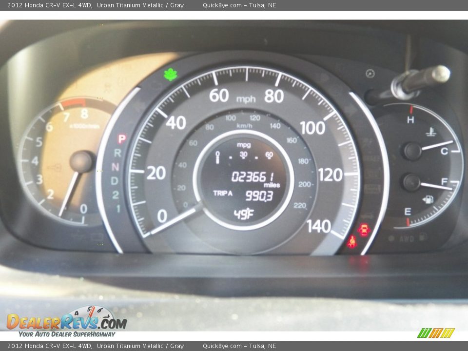 2012 Honda CR-V EX-L 4WD Urban Titanium Metallic / Gray Photo #10
