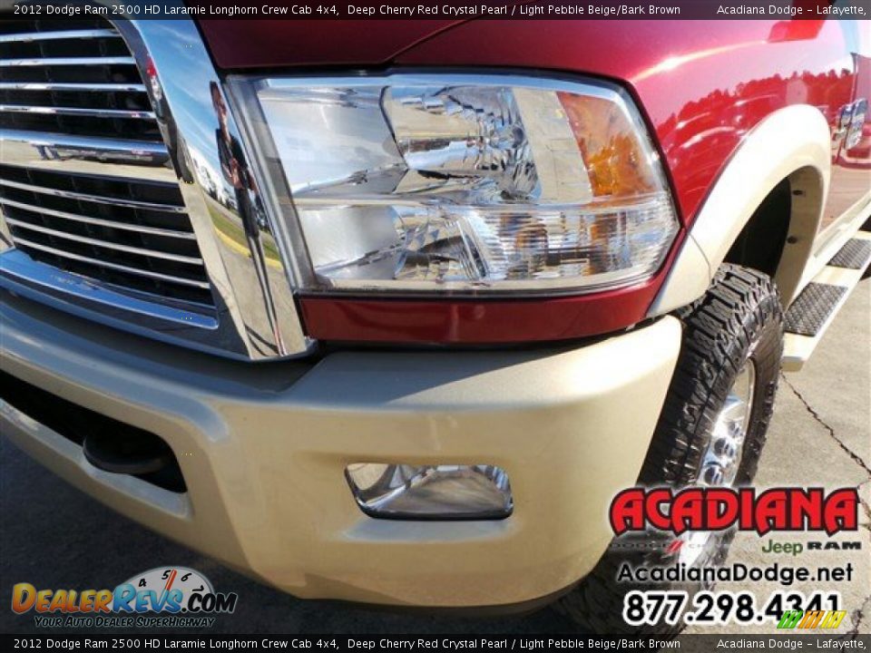 2012 Dodge Ram 2500 HD Laramie Longhorn Crew Cab 4x4 Deep Cherry Red Crystal Pearl / Light Pebble Beige/Bark Brown Photo #2