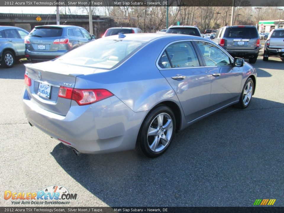 2012 Acura TSX Technology Sedan Silver Moon / Taupe Photo #6
