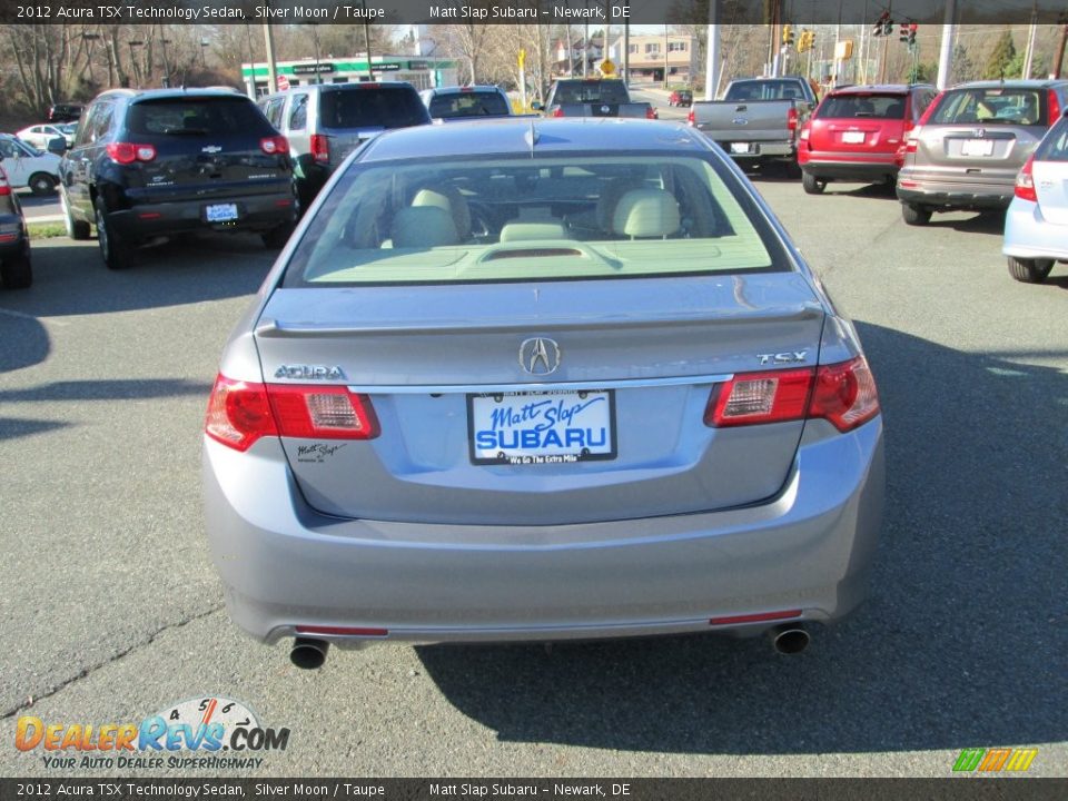2012 Acura TSX Technology Sedan Silver Moon / Taupe Photo #7