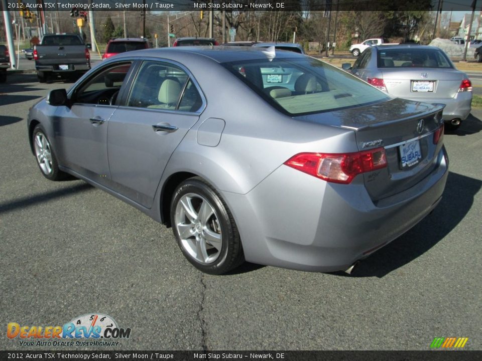 2012 Acura TSX Technology Sedan Silver Moon / Taupe Photo #8