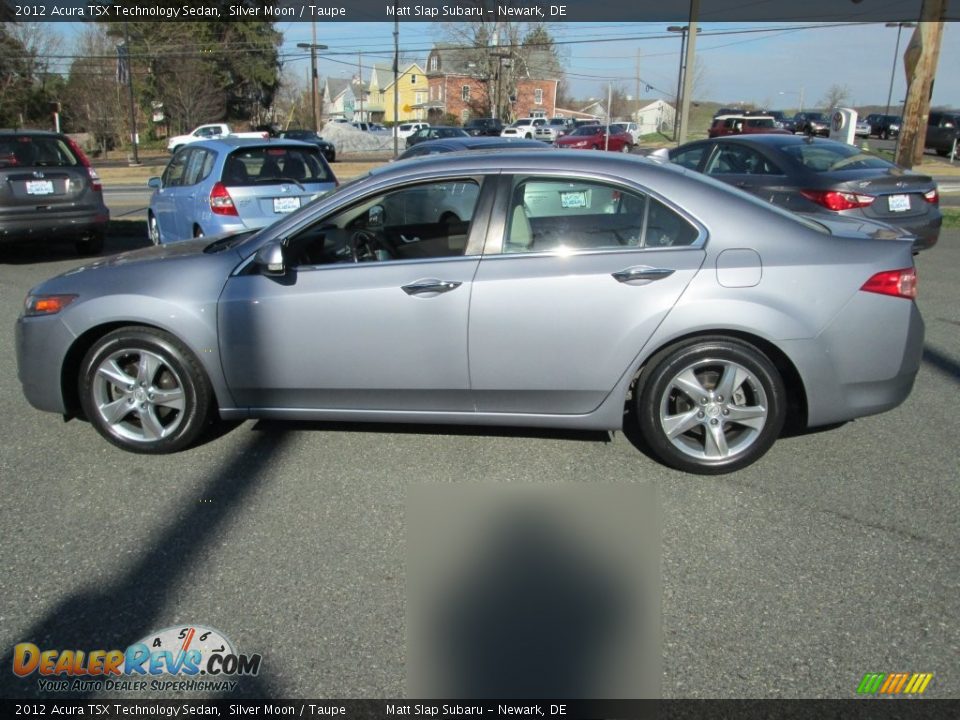 2012 Acura TSX Technology Sedan Silver Moon / Taupe Photo #9