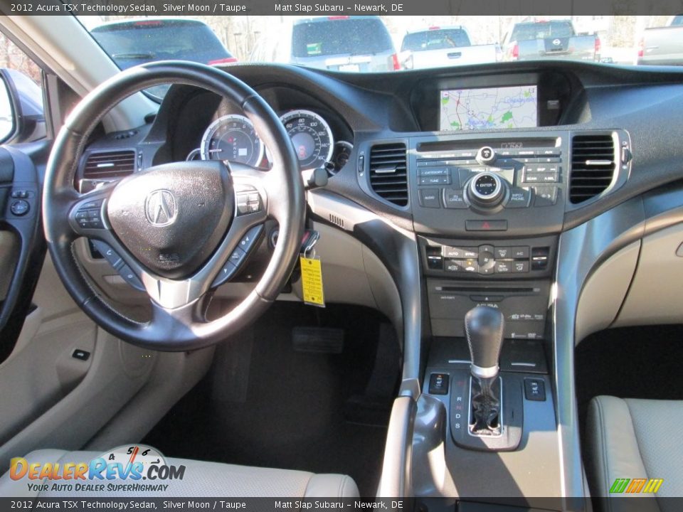 2012 Acura TSX Technology Sedan Silver Moon / Taupe Photo #10