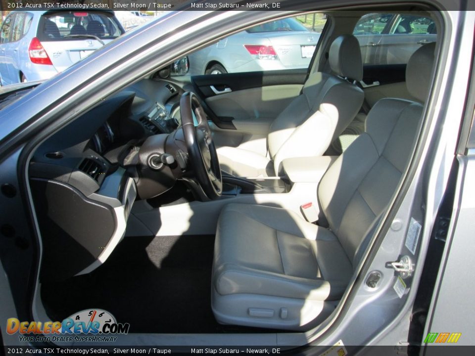 2012 Acura TSX Technology Sedan Silver Moon / Taupe Photo #12