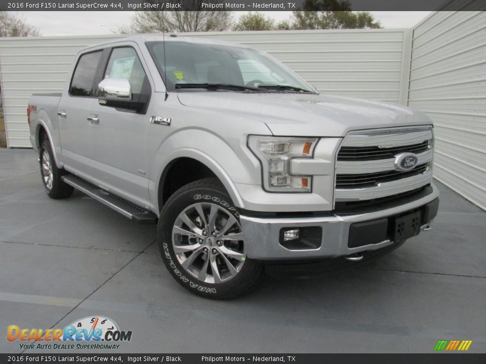 2016 Ford F150 Lariat SuperCrew 4x4 Ingot Silver / Black Photo #1