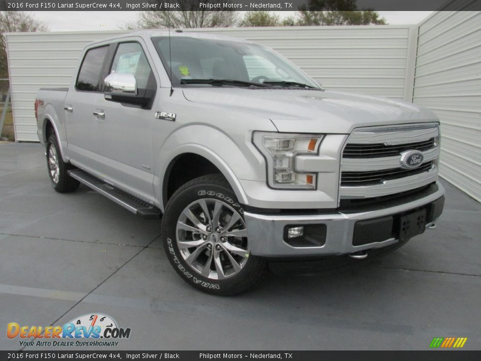 2016 Ford F150 Lariat SuperCrew 4x4 Ingot Silver / Black Photo #2