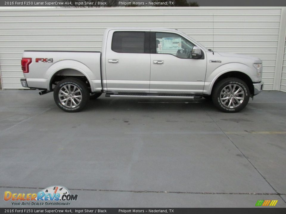 2016 Ford F150 Lariat SuperCrew 4x4 Ingot Silver / Black Photo #3
