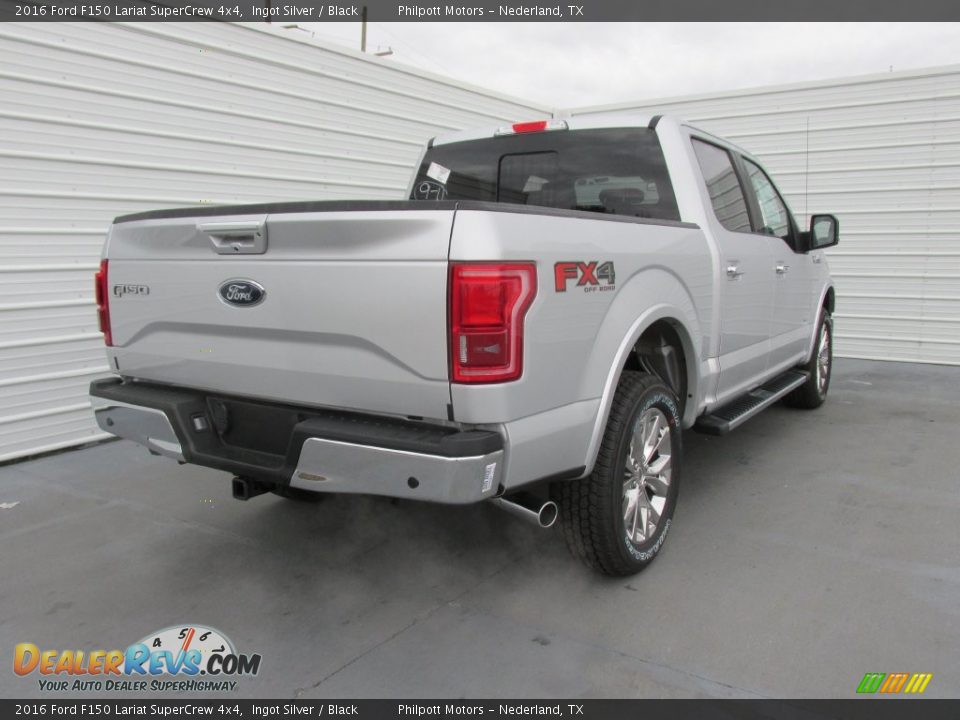 2016 Ford F150 Lariat SuperCrew 4x4 Ingot Silver / Black Photo #4
