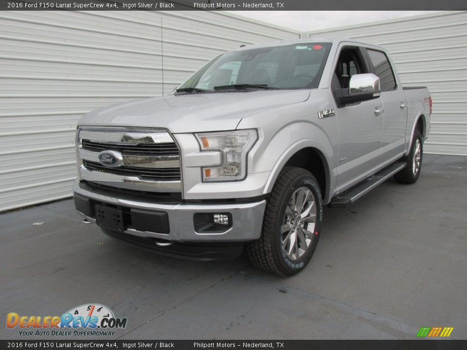 2016 Ford F150 Lariat SuperCrew 4x4 Ingot Silver / Black Photo #7